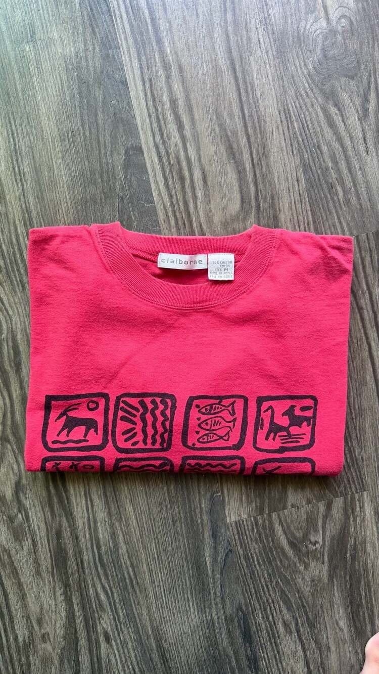90s Claiborne T-Shirt Art Print Vintage